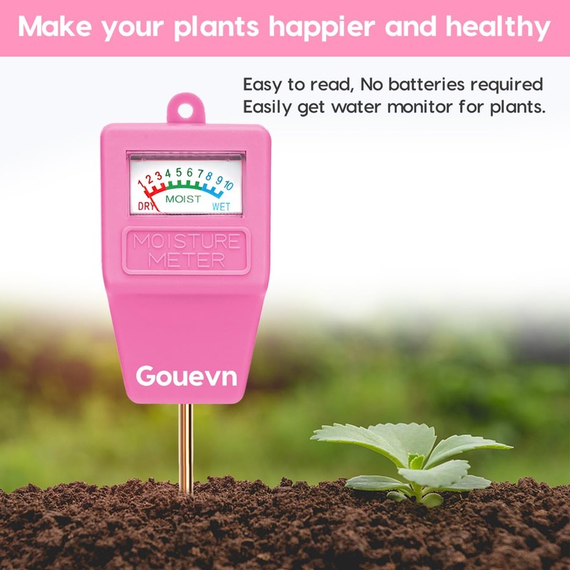 Gouevn Soil Moisture Meter, Soil Tester Plant Moisture Meter for