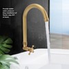 Antique Brass Basin Faucet with Cross Knob Single Handle Faucet