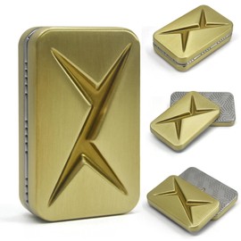 GoQQby Fidget Toys Adults, Trackless Fidget Slider, Metal Magnetic Haptic Fidget Slider, Fidget Toys for Stress Relief, Cool Office Gadgets, Gift for Dad Teens (Gold)