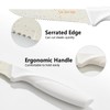 LIN ZHI REN Steak Knives,Serrated Steak knife,High-Carbon Stainless Steel,Ergonomic Handles,For