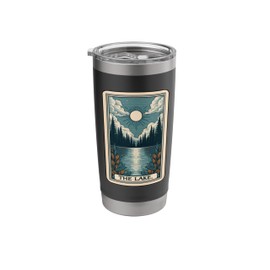 The Lake Tarot Card Camping Glamping Fishing Boating Lake Stainless Steel Insulated Tumbler