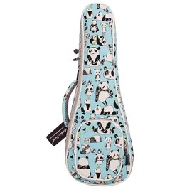 MUSIC FIRST Canvas PANDA Tenor ukulele case ukulele bag Ukulele backpack Ukulele Gig Bag (26/27 inch Tenor, PANDA)