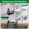 Huiguli Kitchen Sink Caddy Organiser, Sponge Drain Rack Stainless Steel
