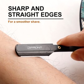 Professional Barber Straight Razor Kit - 100 Disposable Blades for Close Shaving