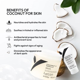 Lycon Coconut and Vanilla Sugar Scrub 520 g, Coconut and Vanilla, 520 g (P8295)