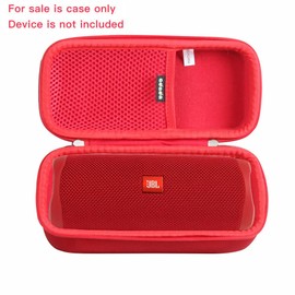 Adada Hard Travel Case Fits JBL FLIP 5 / JBL FLIP 6 Waterproof Portable Bluetooth Speaker (Red)