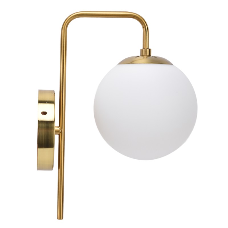 Nordic Modern E27 Glass Ball LED Wall Light Frosted Texture