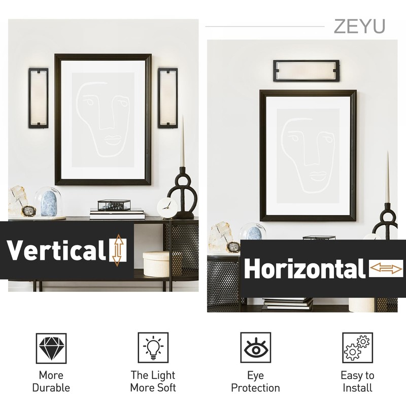 zeyu LED Indoor Wall Sconce, 20W Modern Dimmable Wall Mount