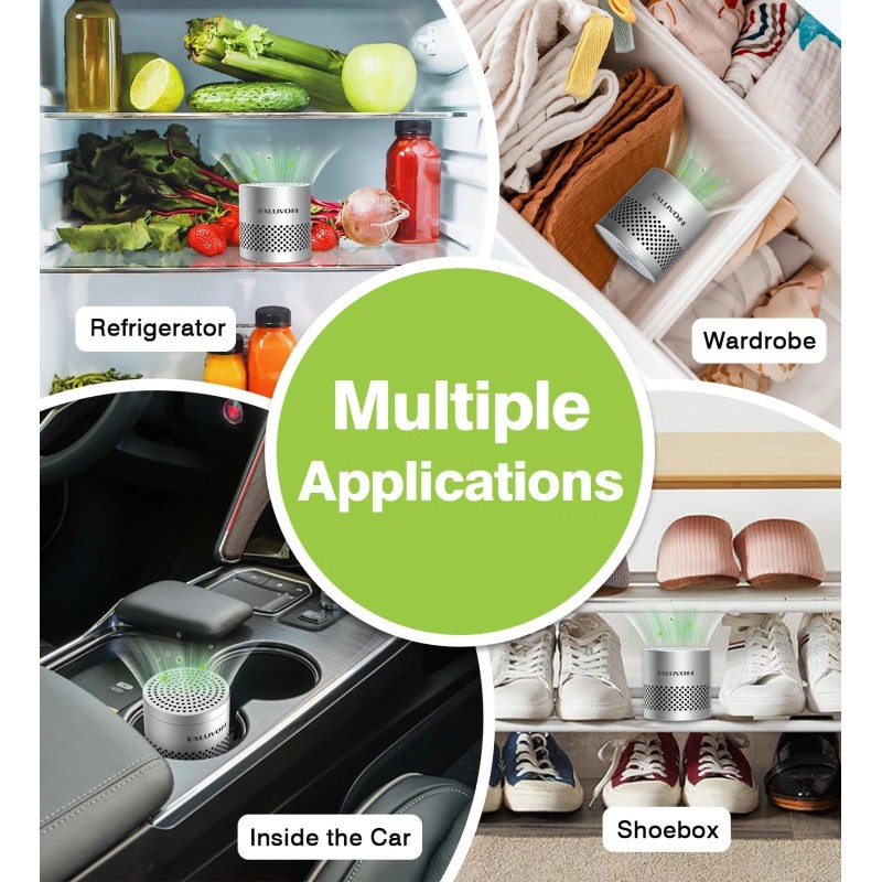 Exluvon Fridge Deodorizer, Lasts for 10 Years Refrigerator Deodorizer Odor