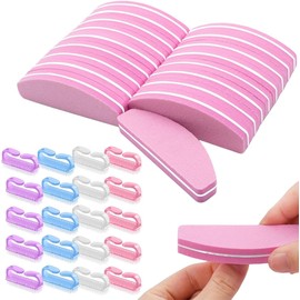 NIAWEA Kit 40pzs Limas para Uñas Profesionales, Incluye 20 Cepillo Uñas + 20 Limas de Uñas, Lavable, Reparación de Uñas, Especial para Manicura, Pulido y Pulido, para Uñas Naturales o Acrílicas