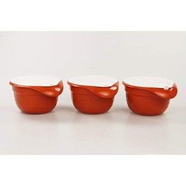 TUPPERWARE Combiplus Mixing Bowl Small 650 ml (3) Terracotta with Lid