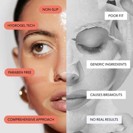 Kit de mascarilla facial rejuvenecedora de hidrogel Rejuvenecedor Paquete de 3 mascarillas faciales rejuvenecedoras que rejuvenecen, hidratan, refinan y rellenan el rostro, hidratan y reducen los