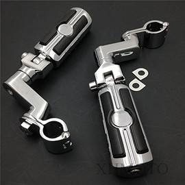 XKMT-1" Highway Radical skull Foot Pegs Clamps Compatible With Harley Sportster 883 1340 XL1200 Chromed [B00YWBYH5M]