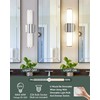 METWET Bathroom Light Fixtures, 2-Light Vanity Lights for Mirror with