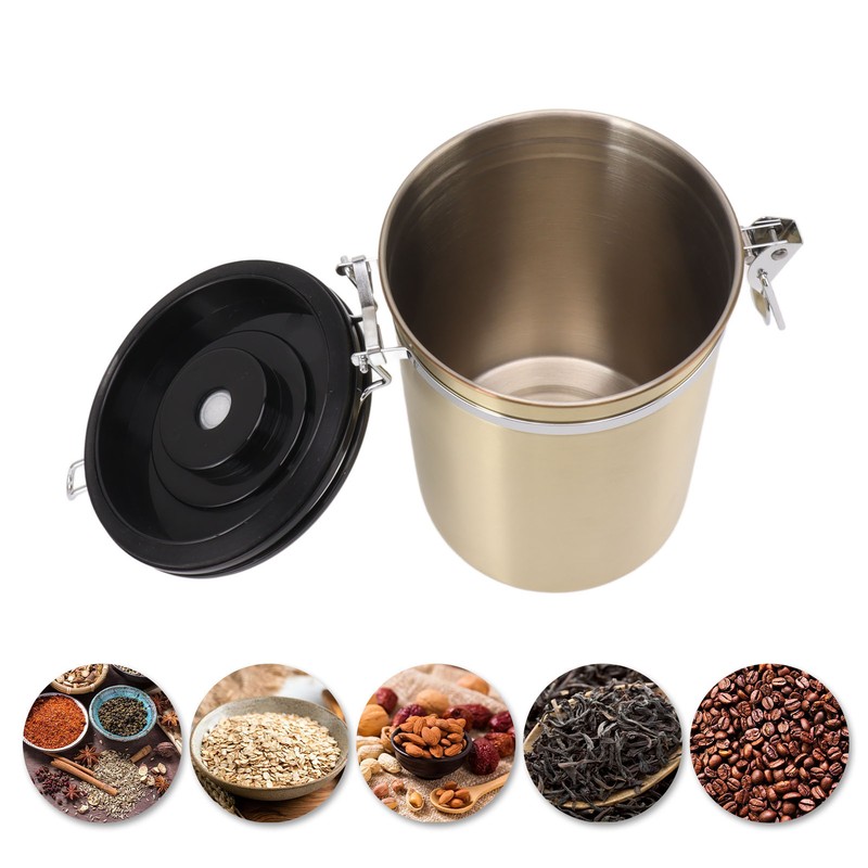 Sealed Sealed Coffee Canister 304 Stainless Steel Coffee Storage Tank