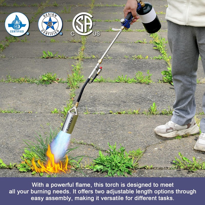 Propane Torch Weed Burner Kit,High Output with 12.5FT Hose,Heavy Duty