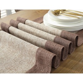 Wedding Table Runner, Beige Wedding, Cotton Table Runner with Two-Tone Stripes for Dinner Holiday Parties, Weddings, Event Decor, Blue, 38 x 240 cm