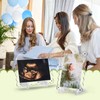 2 Pack Magnetic Clear Acrylic Scalloped Ultrasound Picture Frames with