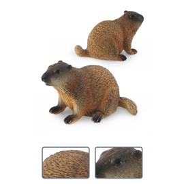 Neko Kamiyama Marmot Animal Figurine Model Miniature Figurine Interior Collector Model (Sitting)