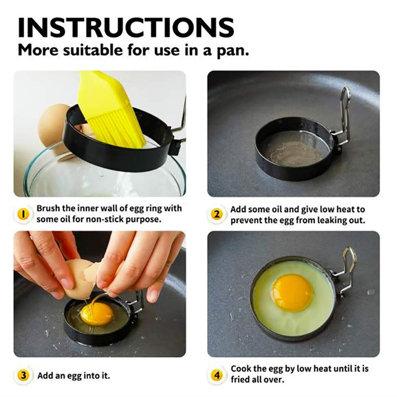 Egg Ring for Frying Eggs and English Muffin - Round