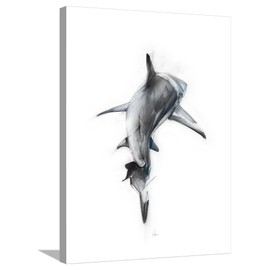 ART.COM Canvas Wall Art Prints Shark 3 by Alexis Marcou, Animals Decor, 24" x 32"