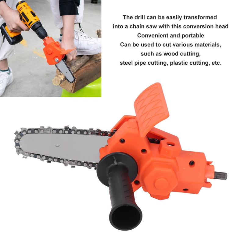 Electric Drill to Electric Saw Adapter Conversion Head Orange Portable