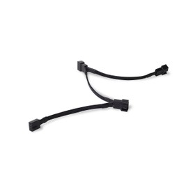 SilverStone Technology SST-CPF02-USA PWM Fan Splitter One to Three in Black Sleeved Design CPF02-USA