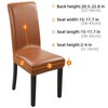 YISUN Dining Chair Covers, Solid Pu Leather Waterproof and Oilproof