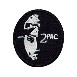 Patchwork Paradise Tupac Tribute Embroidered Iron On Patch Classic 2Pac Hip Hop Badge
