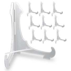 Clear Frosted Plastic Economy Easels with Locking Bar 7 Inch (Pack of 10)