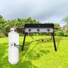 MOFLAME Dual POL Propane Tank Y-Splitter Converter Hose Adapter, 2