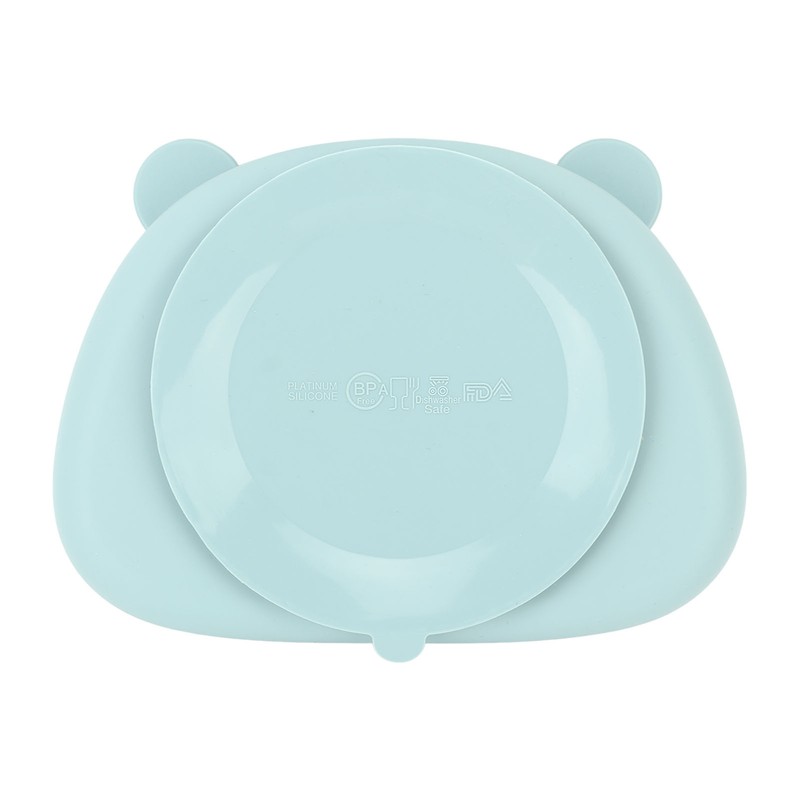 4pcs Children Plate Utensils Set Silicone Suction Bowls Set Toddler