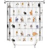 MEHOFOND Cat Shower Curtain for Bathroom Funny Cat Shower Curtain