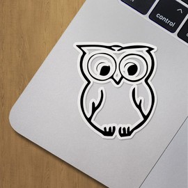 Decal Stickers of Smart Owl Premium Indoor (No Waterproof) Vinyl Decal Stickers for Laptop Phone Accessory Helmet Car Window Mug Tuber Cup Door Wall Decoration ANDVER3512290BL