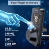 Ulecoce Fingerprint Keypad Deadbolt with Handle Set, Keyless Entry Door