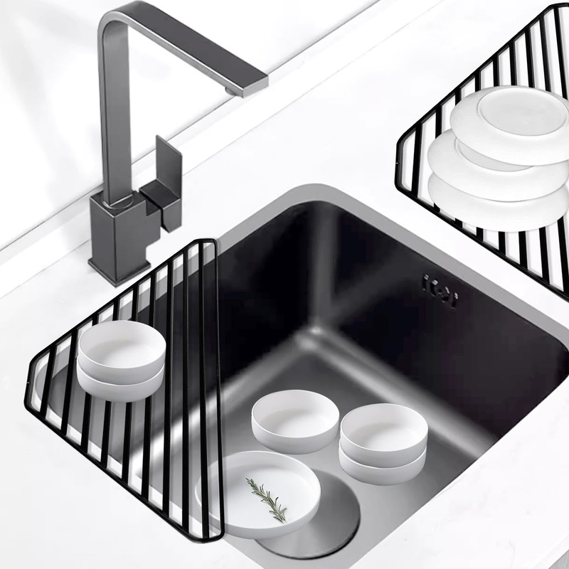 Dish Drainer Roll Up Drainer Sink Corner Triangle Corner Sink