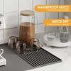 WUDIALIEN Silicone Coffee Mat with Raised Edges, 24'' x 16''