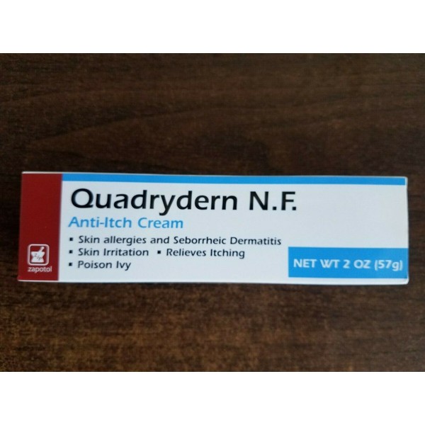 QUADRYDERN N.F.ANTI ITCH CREAM 2 OZ SKIN ALLERGIES SEBORHEIC DERMATITIS