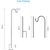 DKINY 2 x 100 cm Garden Shepherd Hooks Metal Garden