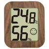 Shinwa 73235 Sokutei Digital Temperature and Hygrometer, Environmental Checker, Wooden,