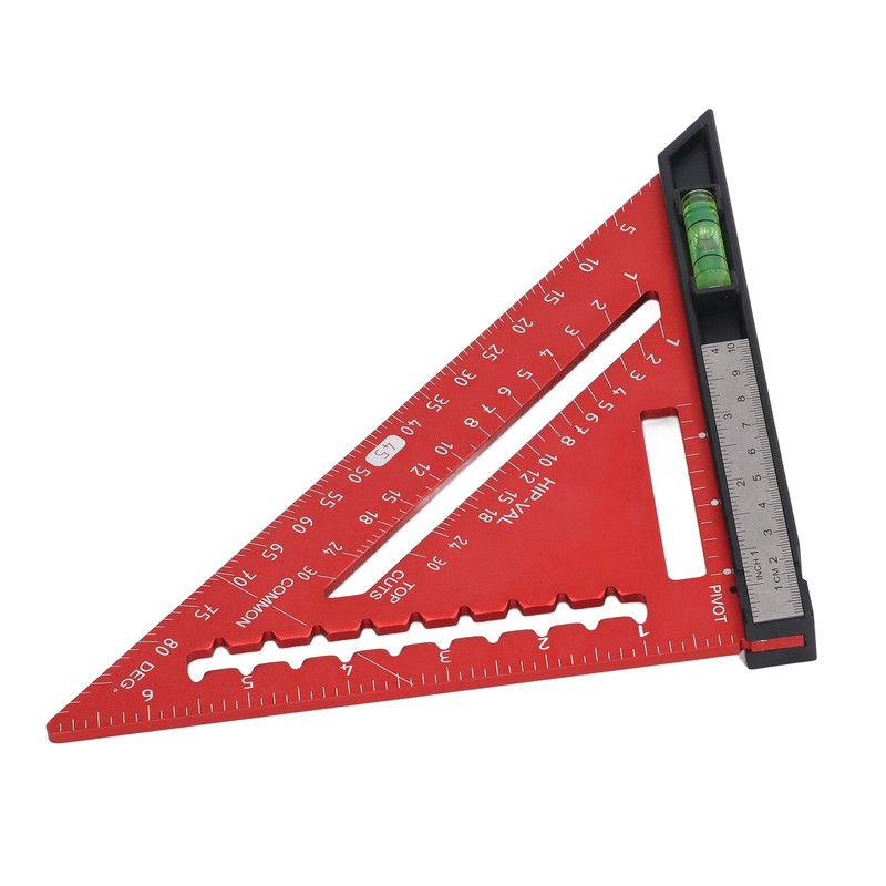 7 Inch Rafter Square with Level Aluminum Alloy Detachable Triangle