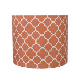 Aspen Creative 31096 Transitional Drum (Cylinder) Shaped Spider Construction Lamp Shade, Orange
