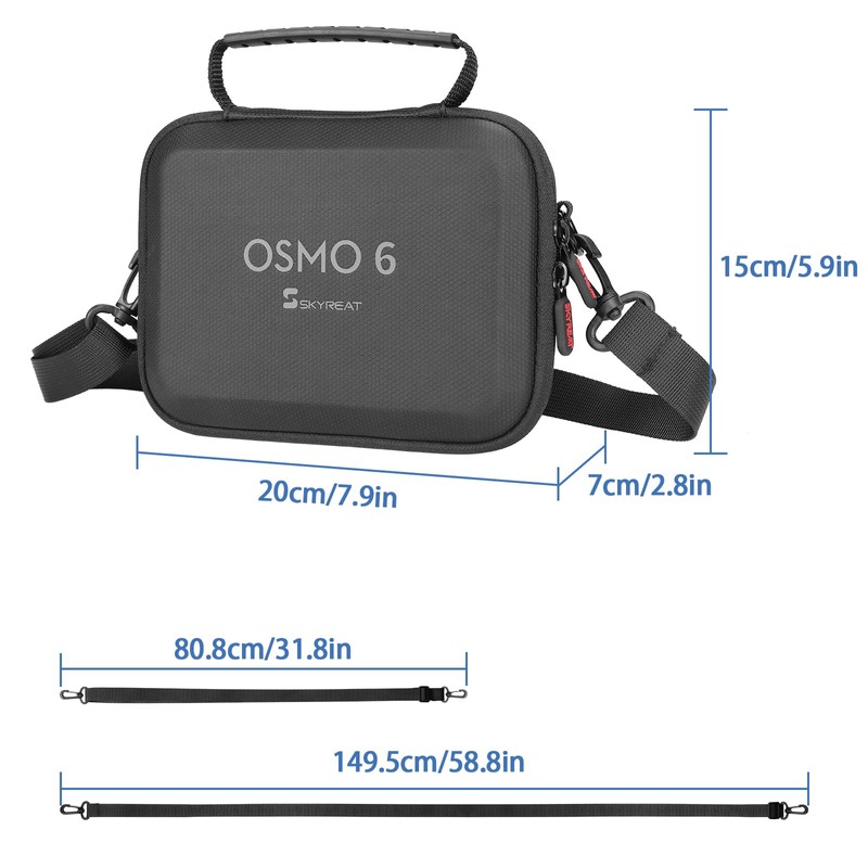 SKYREAT Osmo Mobile 6 Case,PU Leather Portable Storage Shoulder Bag