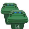 2 PCS Trash Can Lock, Bear Proof Trash Can, Lid