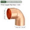 YOKIVE 5 Pcs Elbow Copper Fitting, 90 Degree Copper Pipe
