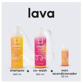 URBAN CURLS CURLS Kit Tratamiento Para Lavar el Cabello Rizado u Ondulado Shampoo (360 Ml), Co-wash (360 Ml) y Mini Acondicionador (50 Ml)