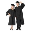 GraduationMall Matte Graduation Gown Cap Tassel Set, Black, Xs 45