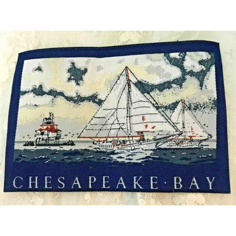 Chesapeake Bay Sew On Embroidered Patch 4" Tall x 5.75"