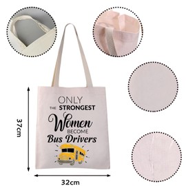 VAMSII School Bus Driver Tote Bag Bus Driver Appreciation Gifts for Women Funny Bus Driver Gifts Shoulder Bag (WT-bus drivers tote CA)