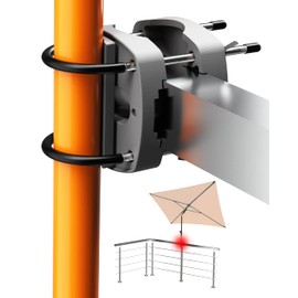 4smile SunnyEasy Parasol Holder Balcony Railing Anthracite – Functional Parasol Holder Balcony, Flexible Mounting – Umbrella Holder Balcony Railing Replaces Parasol Stand Balcony